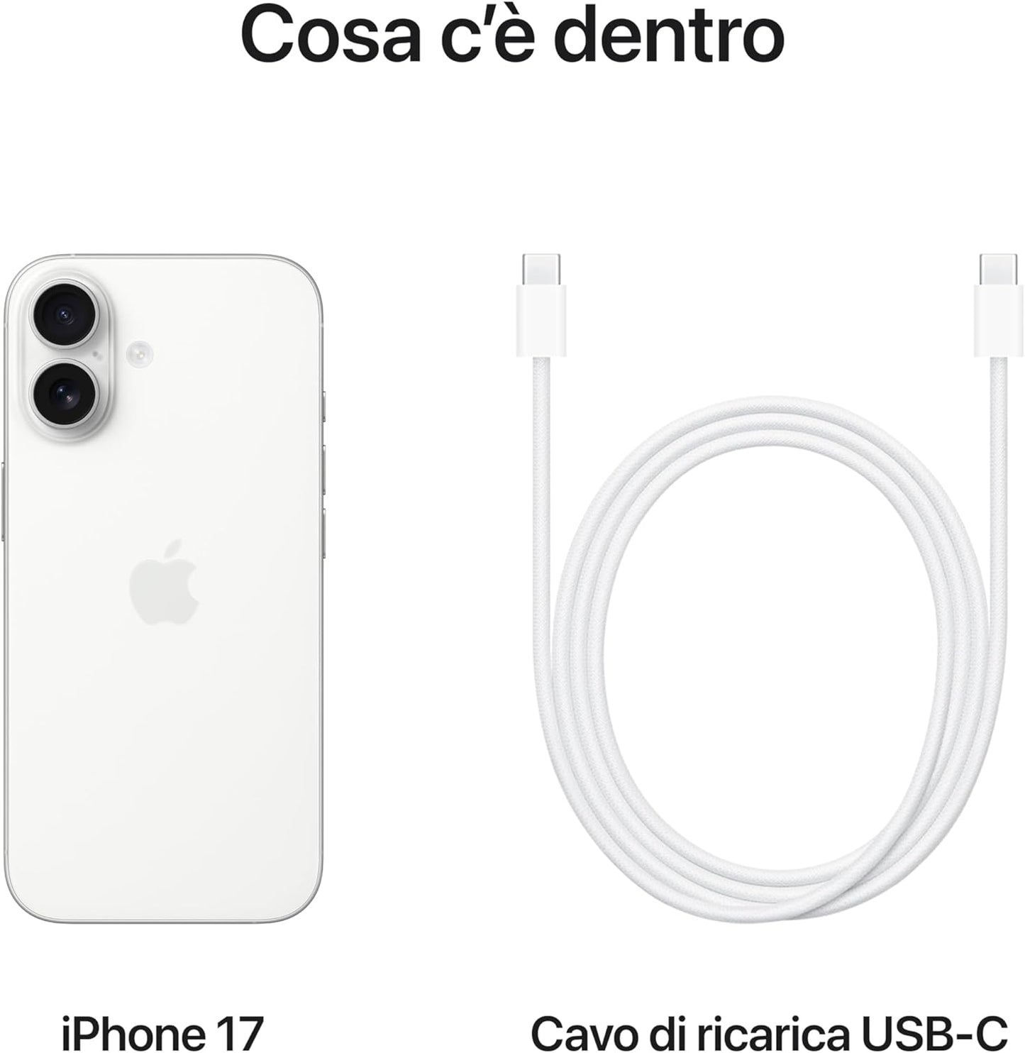 Apple iPhone 17 256 GB: display 6,3" con ProMotion, chip A19 - Bianco