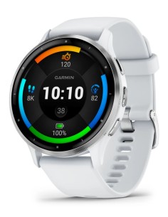 Garmin Venu 3 3,56 cm (1.4") AMOLED 45 mm Digitale 454 x 454 Pixel Touch screen Argento, Bianco Wi-Fi GPS (satellitare)
