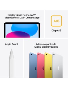 Apple iPad 11'' Wi-Fi + Cellular 128GB Argento 2