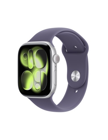 Apple Watch Series 11 GPS + Cellular 46mm Cassa Alluminio Argento con Sport Band Viola Nebbia - M L