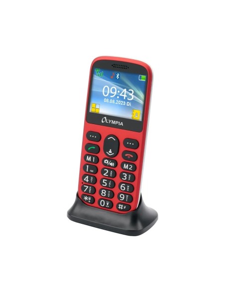 Olympia Sun Komfort Cellulare Dual SIM a Tasti Grandi Rosso