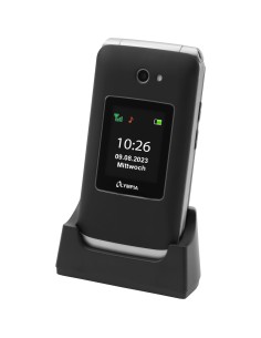 Olympia Vitus 4G Cellulare a Conchiglia con Tasti Grandi Nero