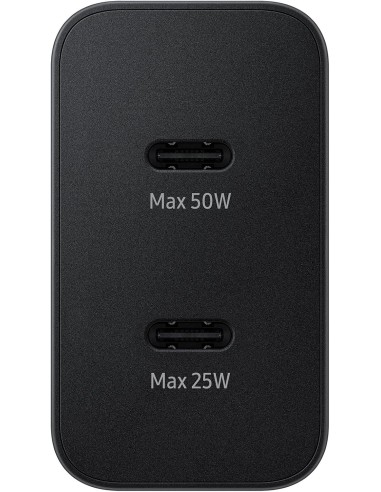 Samsung Caricabatterie rapido 50W DUO USB-C Black con cavo USB-C (EP-T5020XBEGEU)