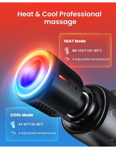 Renpho Active Thermacool Massage Gun - Pistola massaggiante caldo e freddo Black