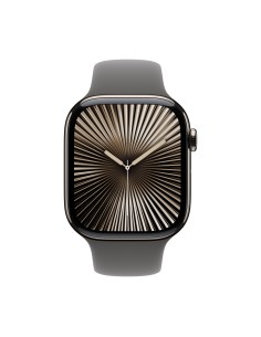 Apple Watch Series 10 GPS + Cellular 46mm Titanio Natural con Sport Band Stone Grey S/M (MWY93QF/A) 2