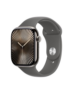 Apple Watch Series 10 GPS + Cellular 46mm Titanio Natural con Sport Band Stone Grey M/L (MWYA3QF/A)