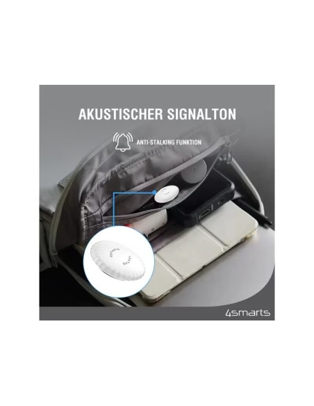 4smarts SkyTag Slim Localizzatore Bluetooth Set da 4 Nero / Rosso / Bianco