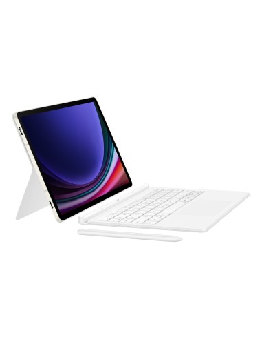 Samsung Book Cover Keyboard Bianco per Galaxy Tab S9 / S9 FE - EF-DX725