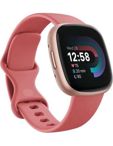 Fitbit Versa 4 Smartwatch Fitness con cinturino Pink Sand / Copper Rose