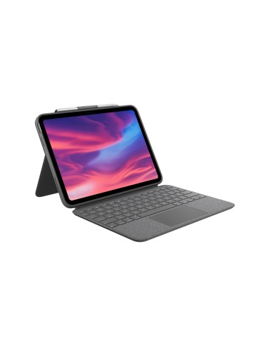 Logitech Combo Touch Custodia con Tastiera QWERTZ Graphite per iPad 10ª generazione (920-011435)