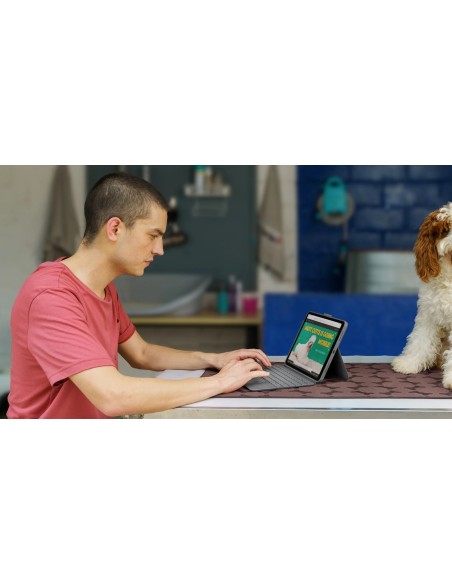 Logitech Combo Touch Custodia con Tastiera QWERTZ Graphite per iPad 10ª generazione (920-011435)
