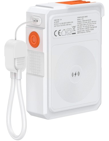 4smarts 6in1 Hybrid Charger Powerbank Wireless 10.000 mAh Bianco - 541384