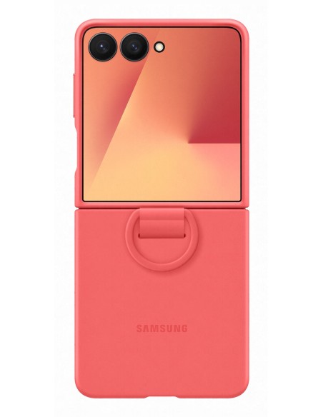 Samsung Silicone Case with Ring per Galaxy Z Flip7 - Red (EF-PF766TREGWW)