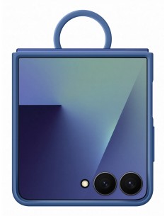 Samsung Silicone Case with Ring per Galaxy Z Flip7 - Blue (EF-PF766TNEGWW)