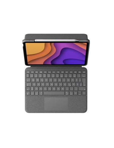Logitech Folio Touch Custodia con tastiera QWERTZ Oxford Grey per iPad Air 11 pollici (4ª/5ª gen)