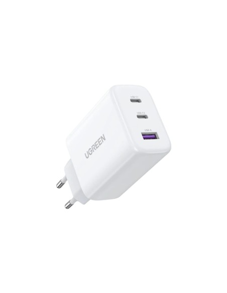 UGREEN Caricabatterie da parete rapido 65W, USB-A e 2x USB-C - White