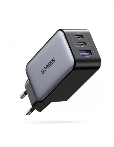 UGREEN Caricabatterie da parete rapido 65W, USB-A e 2x USB-C - Black