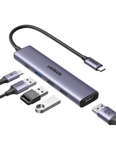 UGREEN Hub USB-C 5 in 1 con HDMI 4K e Power Delivery 100W Grey