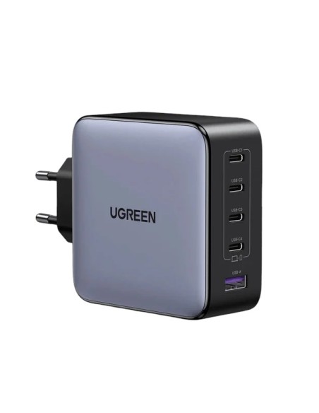 UGREEN Caricabatterie da parete GaN 100W 5 in 1 con 4 porte USB-C e 1 USB-A Nero