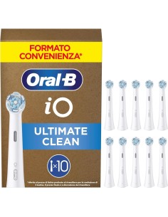 Oral-B iO Ultimate Clean Testine di ricambio Bianche - Confezione da 10