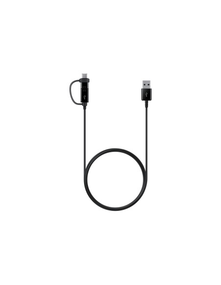 Samsung Caricabatterie da auto 15W EP-L1100WB con 2 porte USB e cavo dati 2-in-1 Black