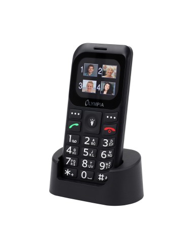 Olympia Bella+ Telefono cellulare 4G con tasti grandi Nero