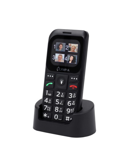 Olympia Bella+ Telefono cellulare 4G con tasti grandi Nero