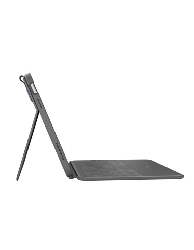 Logitech Rugged Folio Custodia con tastiera QWERTZ Oxford Grey per Apple iPad 11 pollici (A16) e iPad 10,9 pollici (10ª gen.)