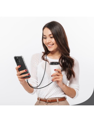 4smarts Universal Necklace PhonoLace Laccio da collo per smartphone Nero