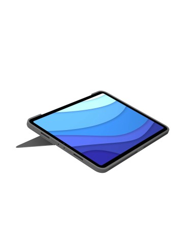 Logitech Combo Touch Custodia con Tastiera QWERTZ per iPad Pro 11 pollici (1a, 2a, 3a gen) - Oxford Grey