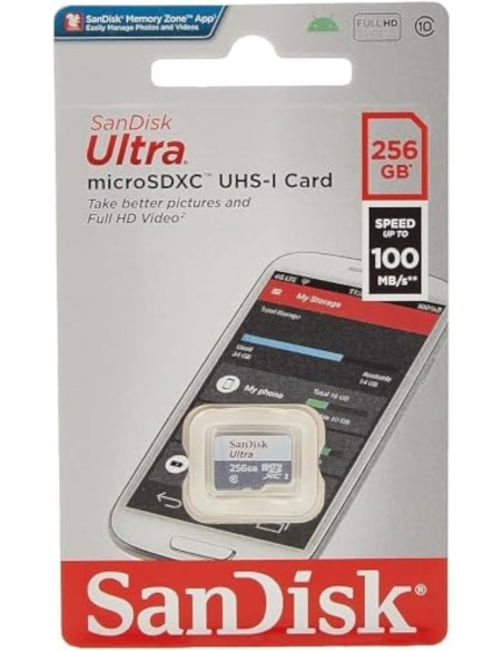 SanDisk Ultra microSDXC 256GB UHS-I Classe 10 A1 - Grey