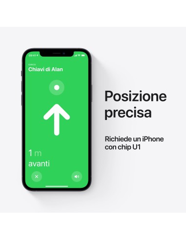 Apple AirTag Articolo Cercatore Argento, Bianco