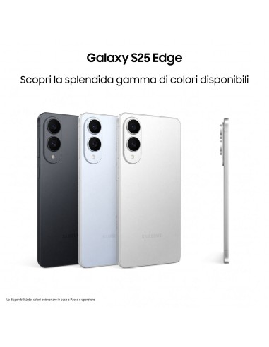 Samsung Galaxy S25 Edge, Smartphone AI, Display 6.7'' QHD+ Dynamic AMOLED 2X, Fotocamera 200MP, RAM 12GB, 256GB, 3.900 mAh,