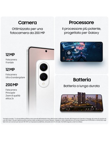 Samsung Galaxy S25 Edge, Smartphone AI, Display 6.7'' QHD+ Dynamic AMOLED 2X, Fotocamera 200MP, RAM 12GB, 256GB, 3.900 mAh,