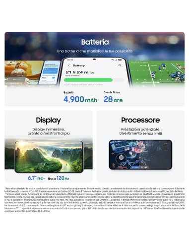 Samsung Galaxy S25 FE, Smartphone AI, Display Dynamic AMOLED 2X 6.7'', Fotocamera 50MP, 8GB RAM, 256GB, Batteria 4.900 mAh,