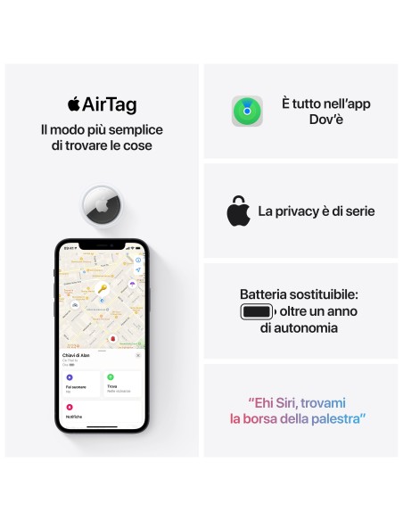 Apple AirTag confezione da 4