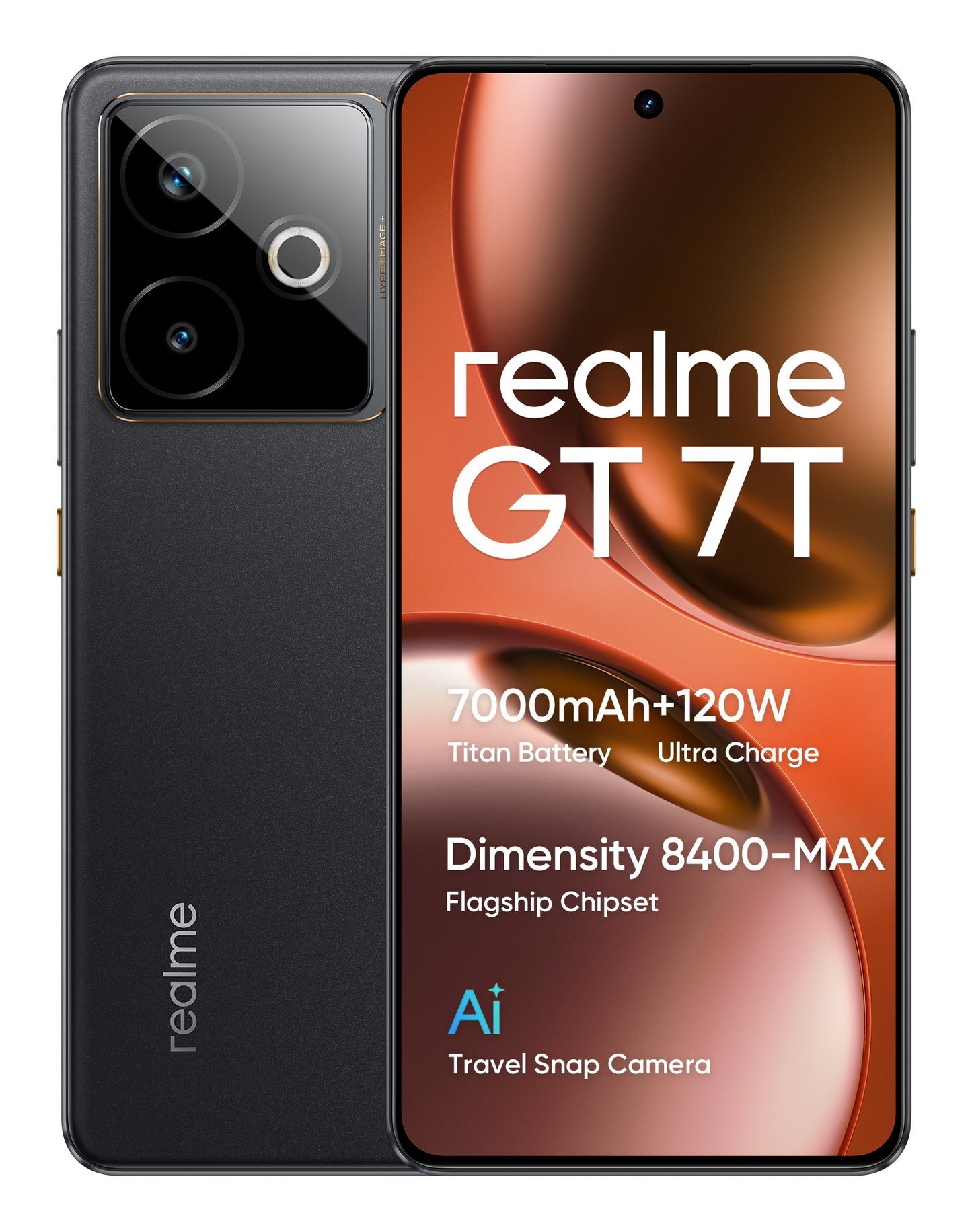 realme GT 7T 17,3 cm (6.8") Doppia SIM Android 15 5G USB tipo-C 12 GB 512 GB 7000 mAh Nero