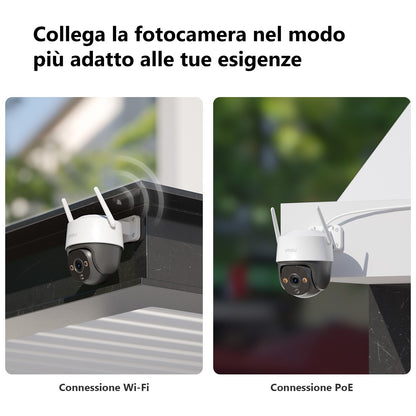 Imou Cruiser 2C 2K (3MP) - Telecamera Wi-Fi Esterno Motorizzata 360° - Visione Notturna a Colori, IP66, Tracciamento