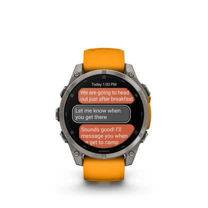 Garmin fenix 8 3,56 cm (1.4") AMOLED 47 mm Digitale 454 x 454 Pixel Touch screen Grafite Wi-Fi GPS (satellitare)