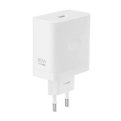 Realme 80W USB-A SuperVooc Adapter - White - 1