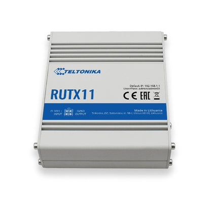 Teltonika RUTX11 router wireless Gigabit Ethernet Dual-band (2.4 GHz/5 GHz) 4G Grigio