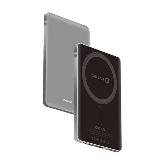 Evelatus 5000mAh Powerbank MagLink Elite With Wireless Charging - Silver - 1