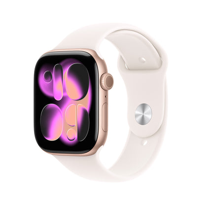 Apple Watch Series 11 GPS 46mm Cassa Alluminio Oro Rosa con Band Rosa Fard - M L