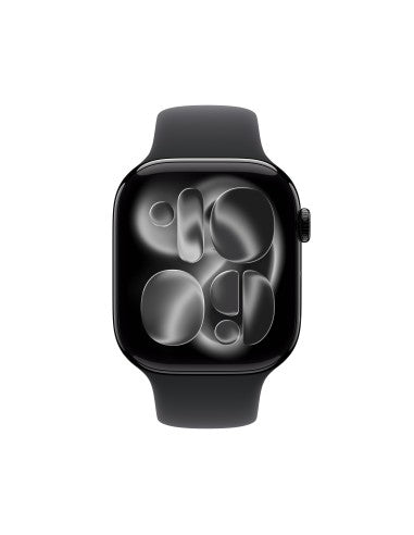 Apple Watch Series 11 GPS 46mm Cassa Alluminio Jet Black con Sport Band Nero - M/L