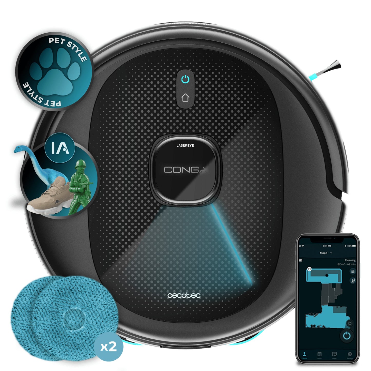 Cecotec Conga 9990 Ai Spin Revolution Ultra Power - 1