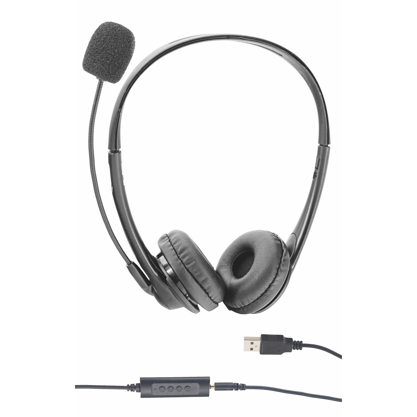 Albrecht Hs03 Pc Headset Usb Und 3.5Mm, Black - 1