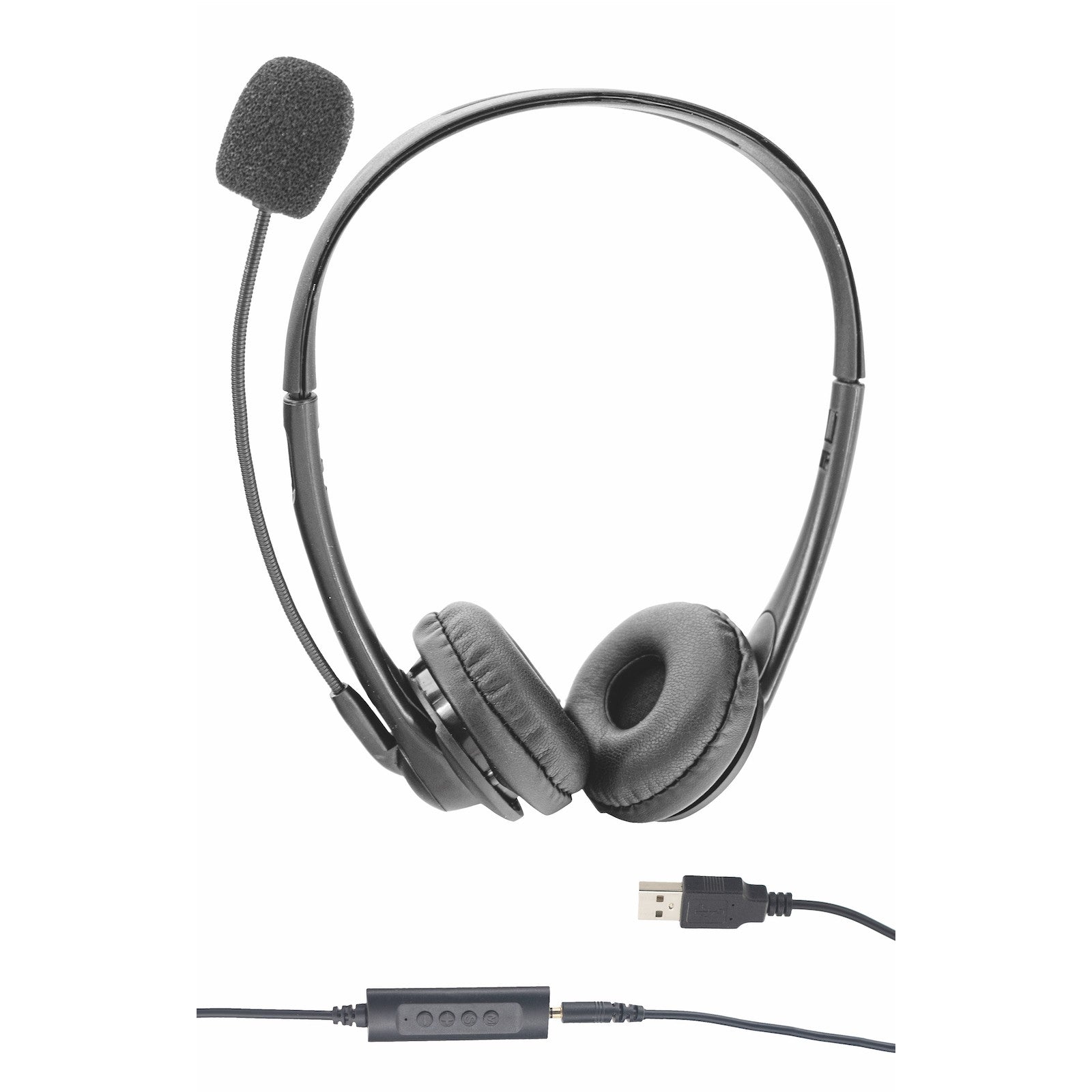Albrecht Hs03 Pc Headset Usb Und 3.5Mm, Black - 1