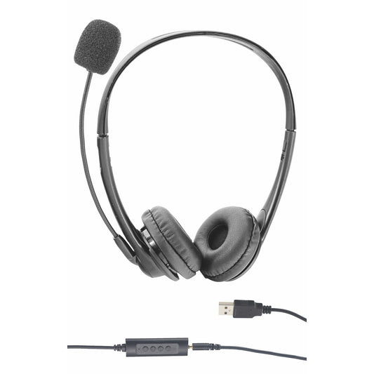Albrecht Hs03 Pc Headset Usb Und 3.5Mm, Black - 1
