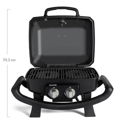 Burnhard Wayne Balkongrill 2-Brenner, Black - 5