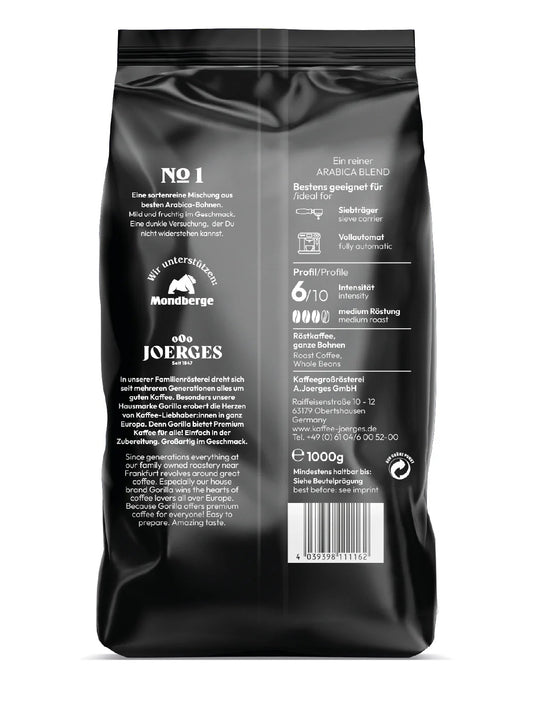 Gorilla Espresso Crema No.1 Arabica 1 kg Caffe in Grani - 2